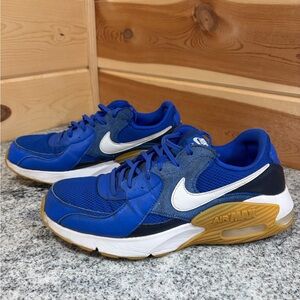 Nike Air Max Blue White Gold Athletic Sneakers